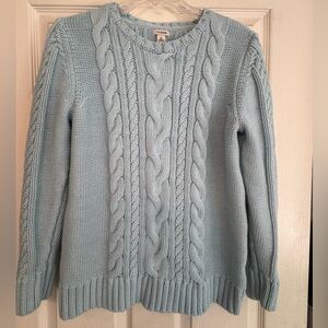 LL Bean Double L Cable Knit Sweater, worn once last Winter